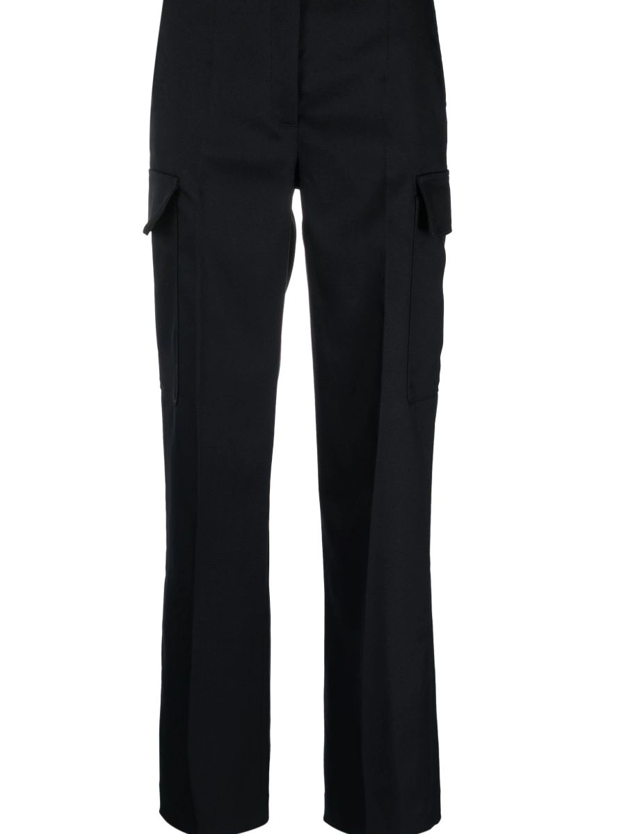 Cheap cargo-pocket straight Women Stella pressed-crease trousers McCartney 0715